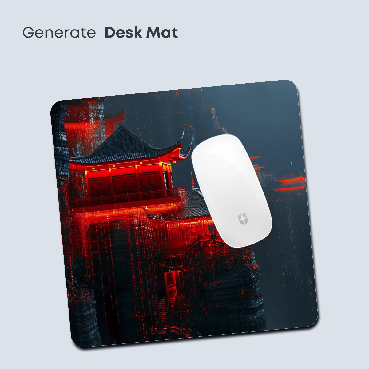 Cyberpunk Pagoda: Neon Red Reflections - Image 4