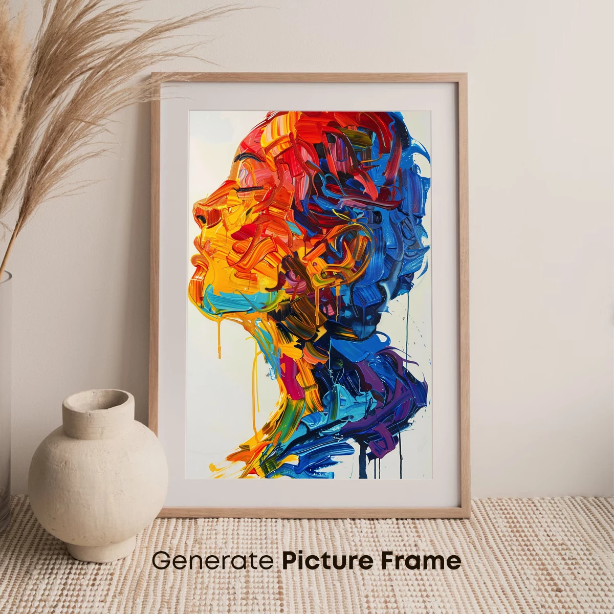 Duality of Minds: Abstract Fusion Portrait - Image 7