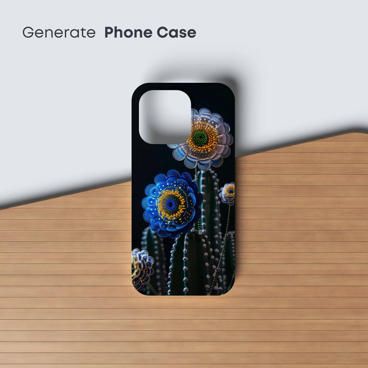 Luminous Cactus Blossoms: Futuristic Floral Fantasy - Image 3