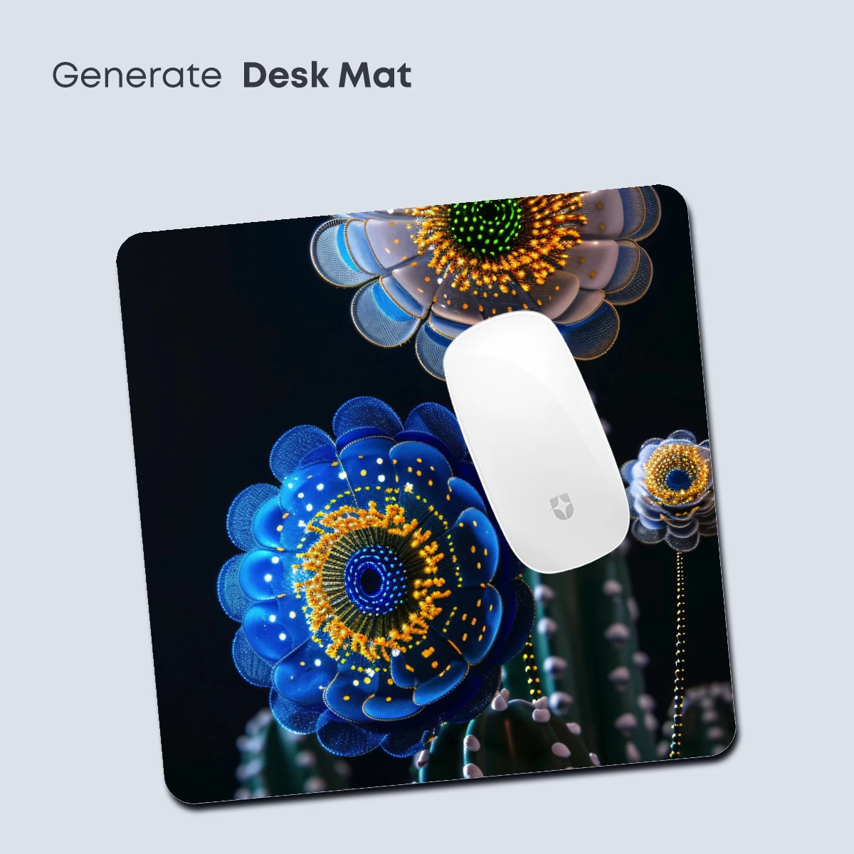 Luminous Cactus Blossoms: Futuristic Floral Fantasy - Image 4