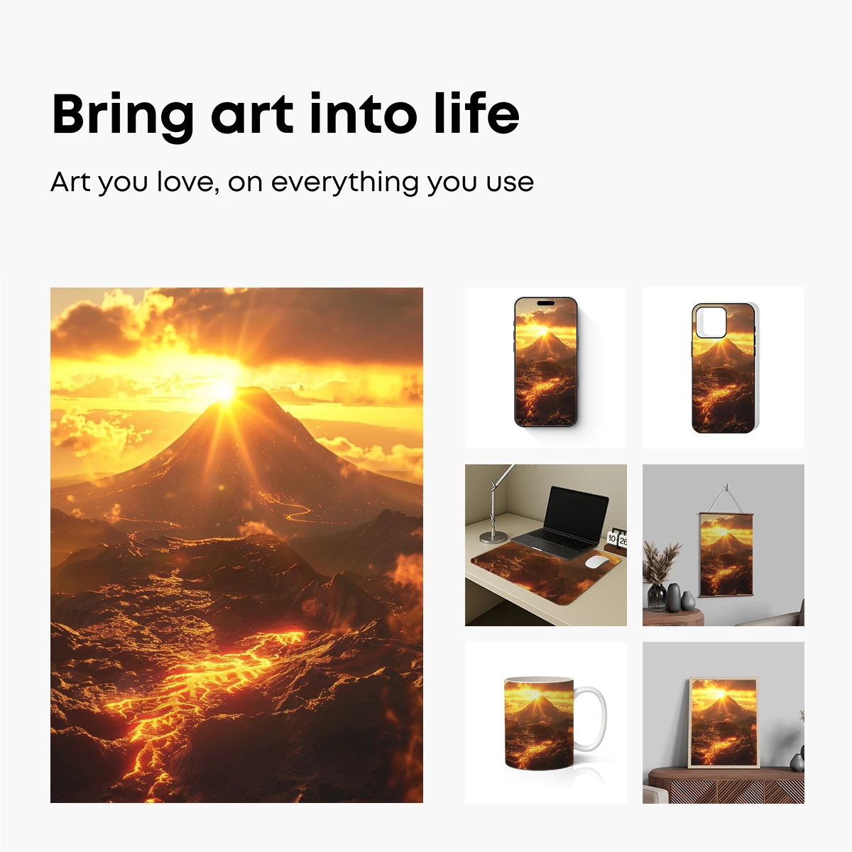 Erupting Sunset: Lava's Golden Symphony - Image 2