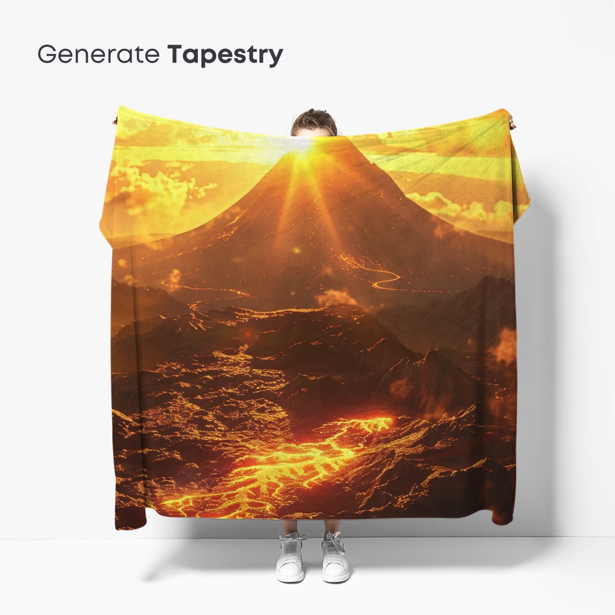 Erupting Sunset: Lava's Golden Symphony - Image 5