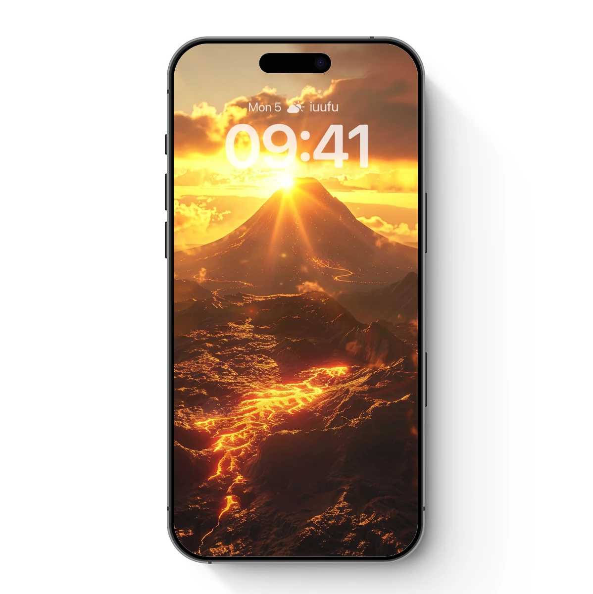 Erupting Sunset: Lava's Golden Symphony