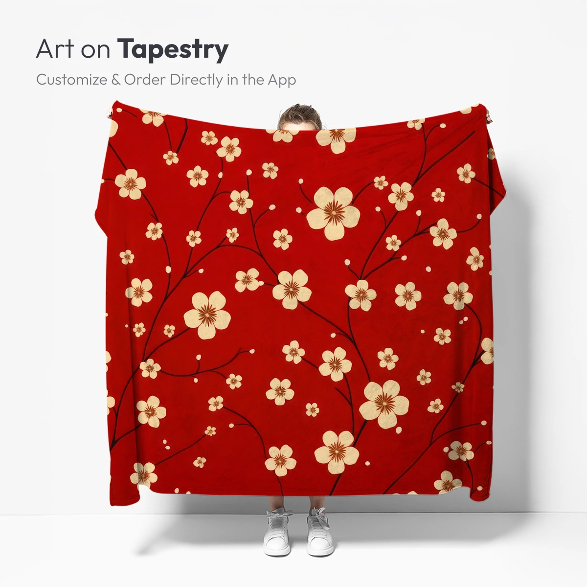 Cherry Blossoms in Crimson: A Blooming Elegance - Image 4