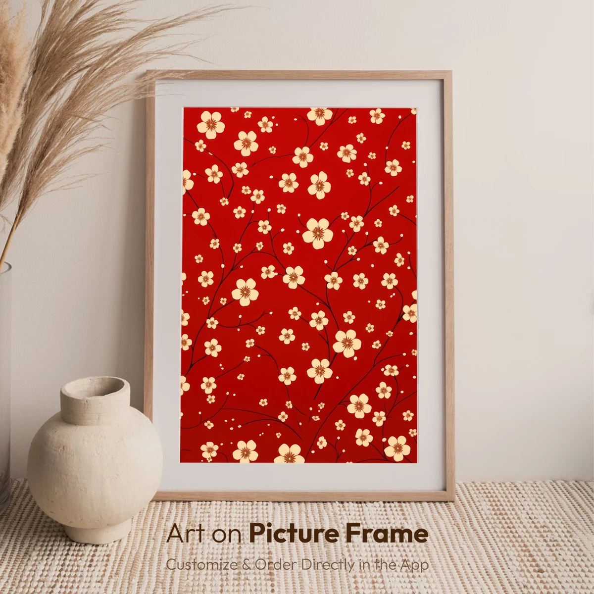 Cherry Blossoms in Crimson: A Blooming Elegance - Image 6