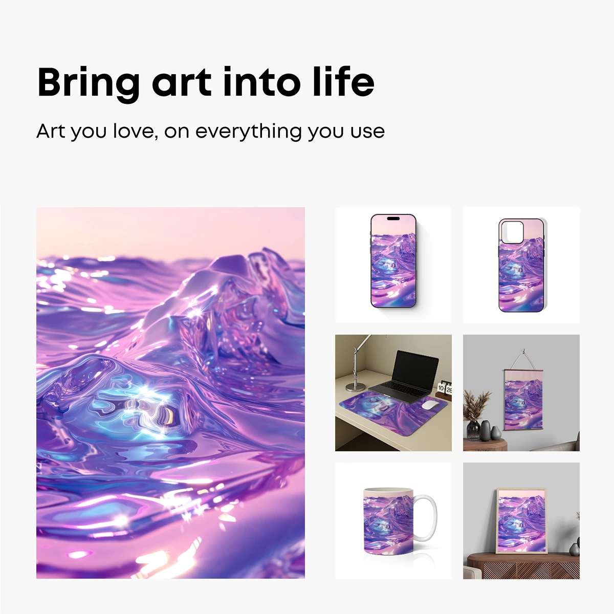 Luminous Purple Waves: A Digital Ocean Symphony - Image 2