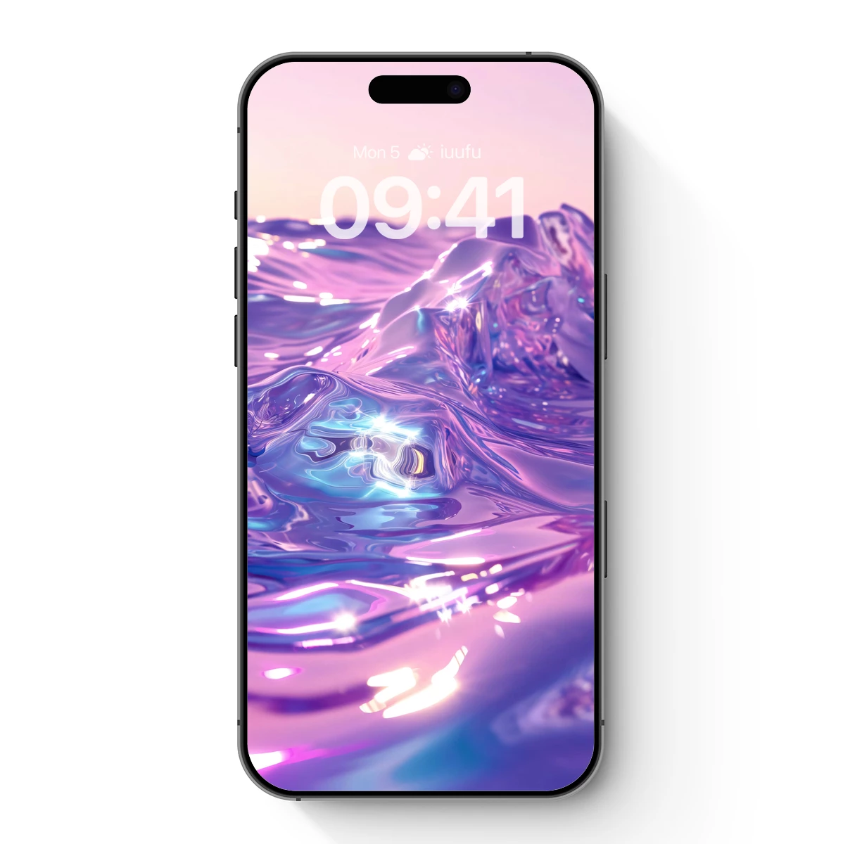 Luminous Purple Waves: A Digital Ocean Symphony