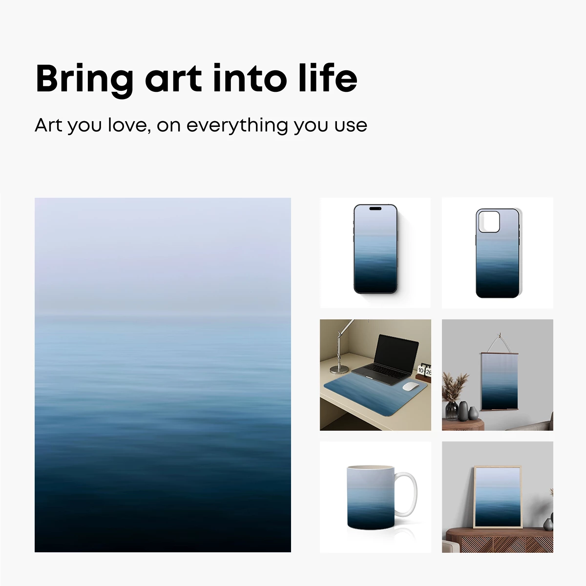 Ethereal Horizon: Misty Waterscape - Image 2