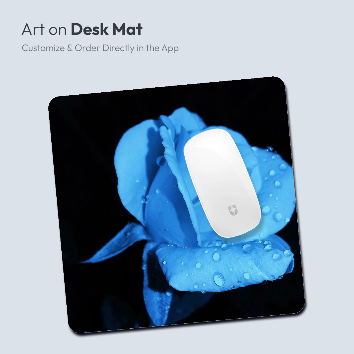 Ethereal Midnight Rose: Dew-Kissed Bloom in Blue - Image 3