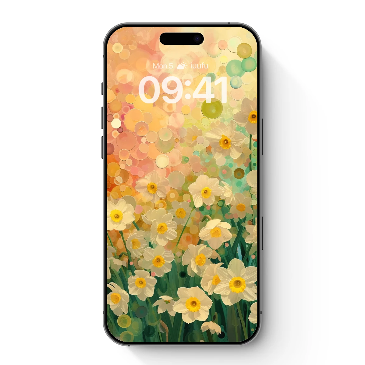 Dazzling Daffodils in a Dreamy Circle Mosaic