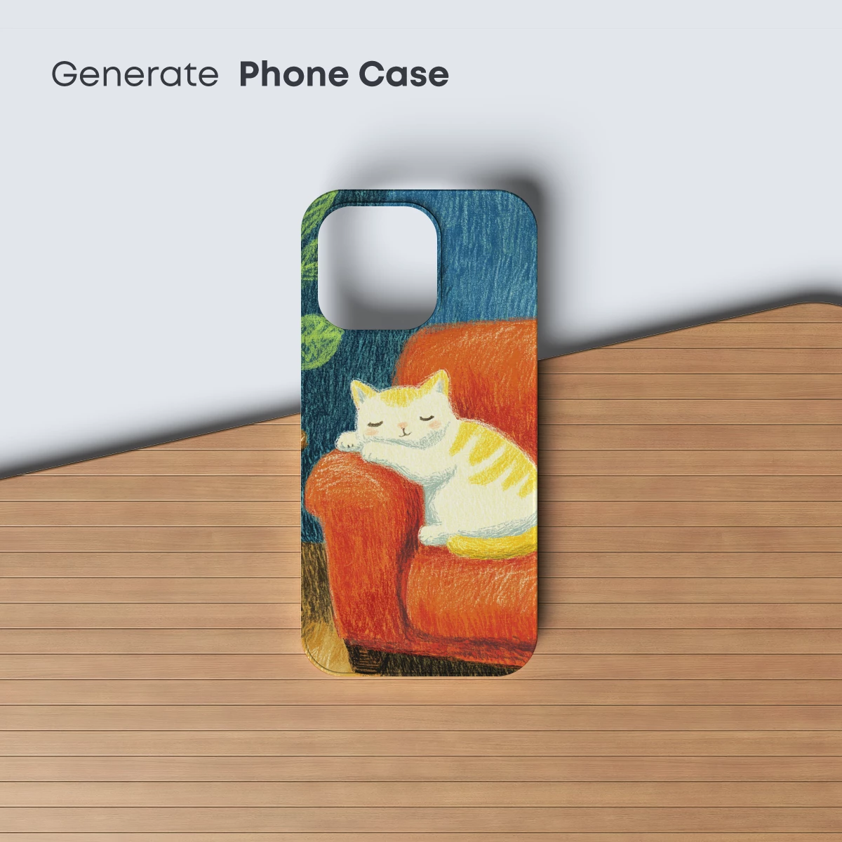 Cozy Cat Nap: Whimsical Armchair Dream - Image 3