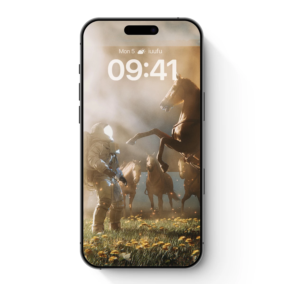 Astronaut Meets Mythic Horses: Surreal Encounter Astronaut Meets Mythic Horses: Surreal Encounter