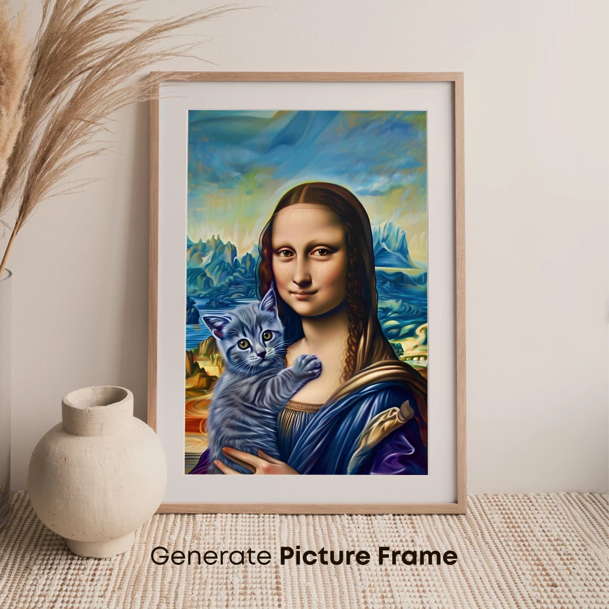 Mona Lisa's Feline Companion: A Whimsical Renaissance Blend - Image 7