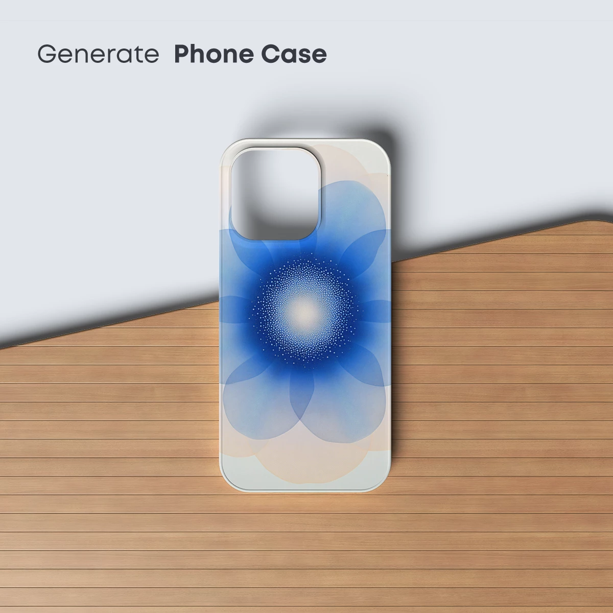 Blue Petal Symphony: Digital Floral Art - Image 3