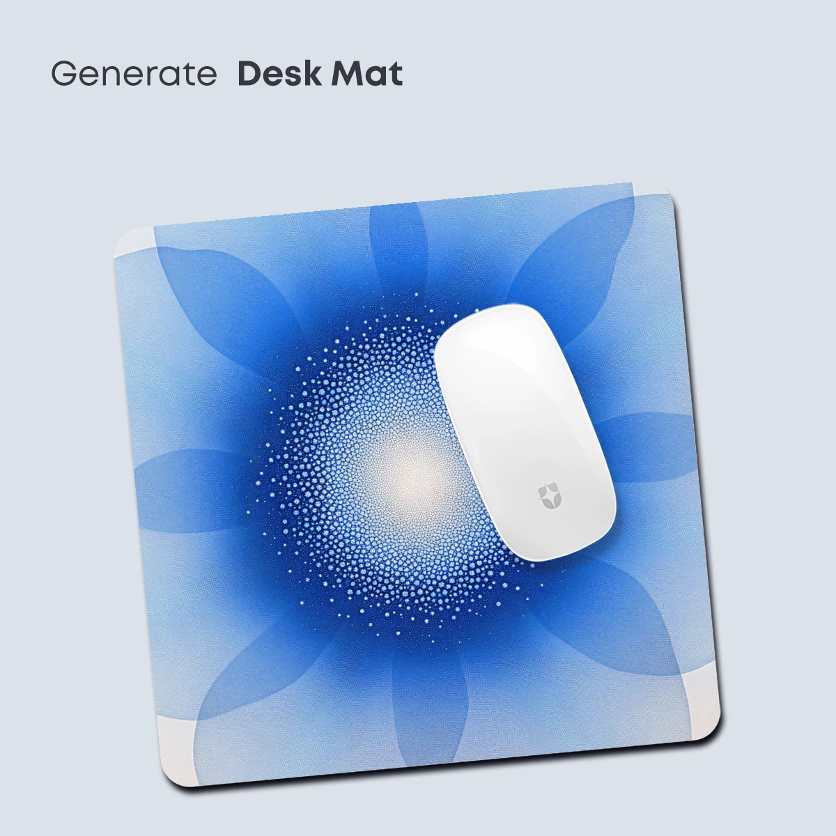 Blue Petal Symphony: Digital Floral Art - Image 4