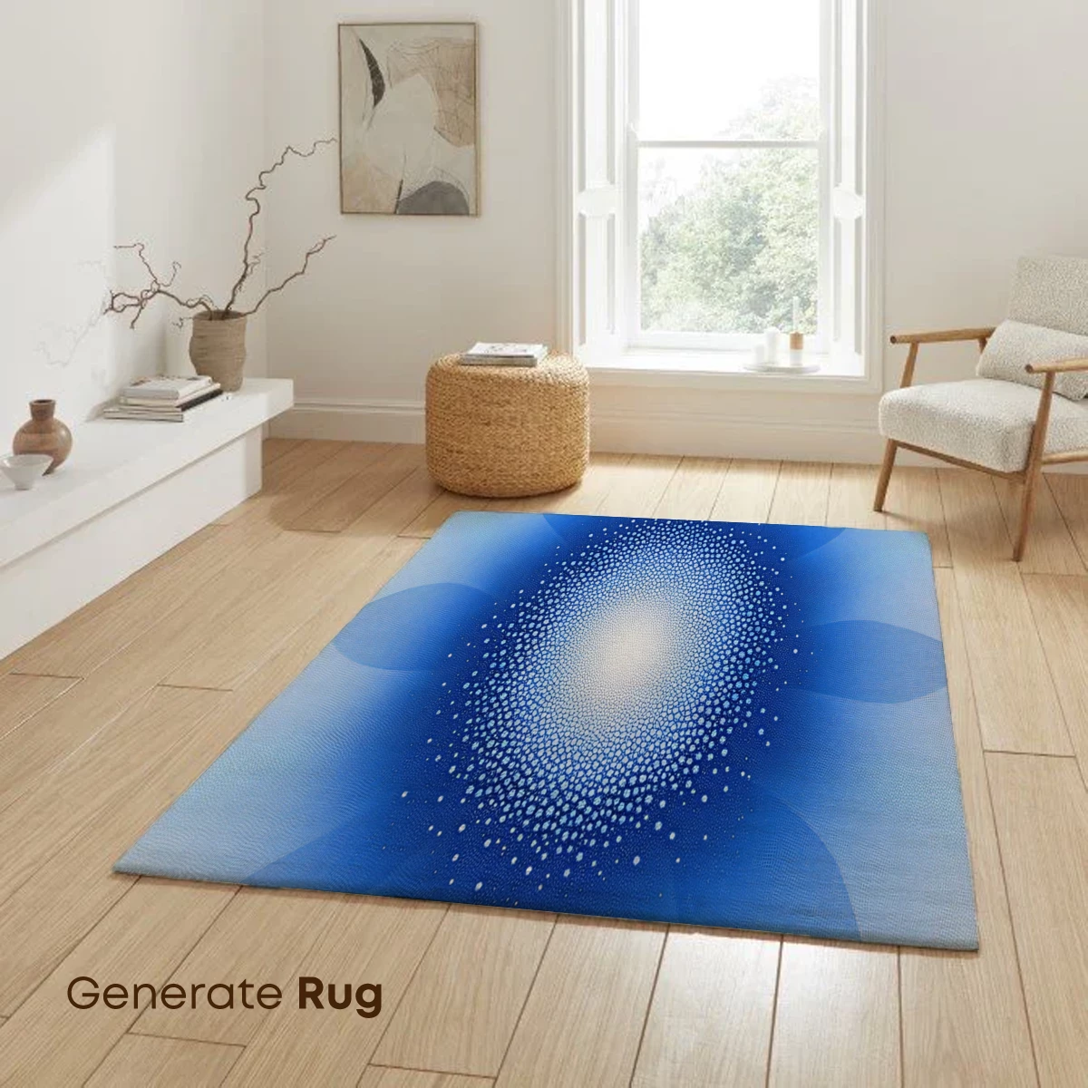 Blue Petal Symphony: Digital Floral Art - Image 6