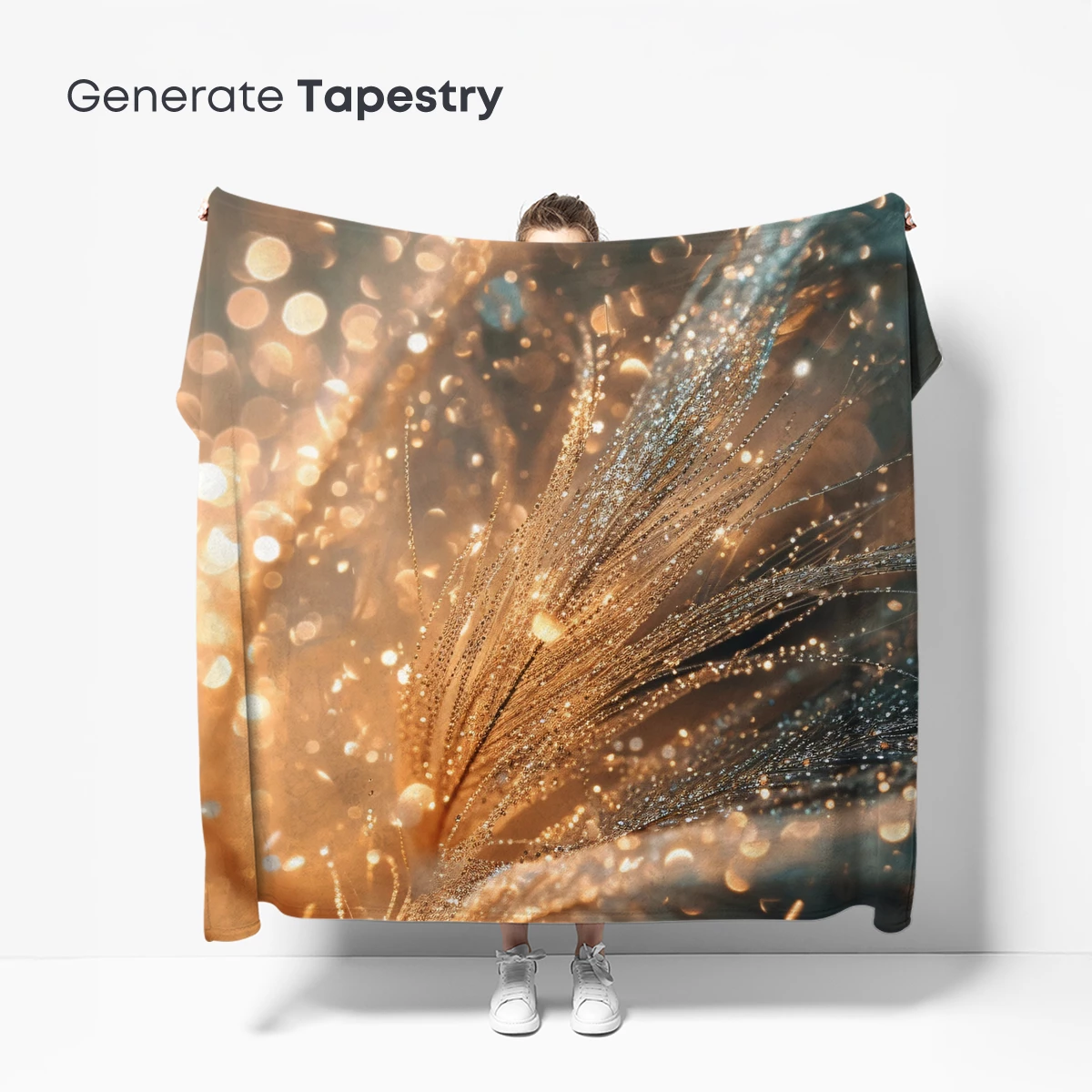 Golden Feather Bokeh Elegance - Image 5