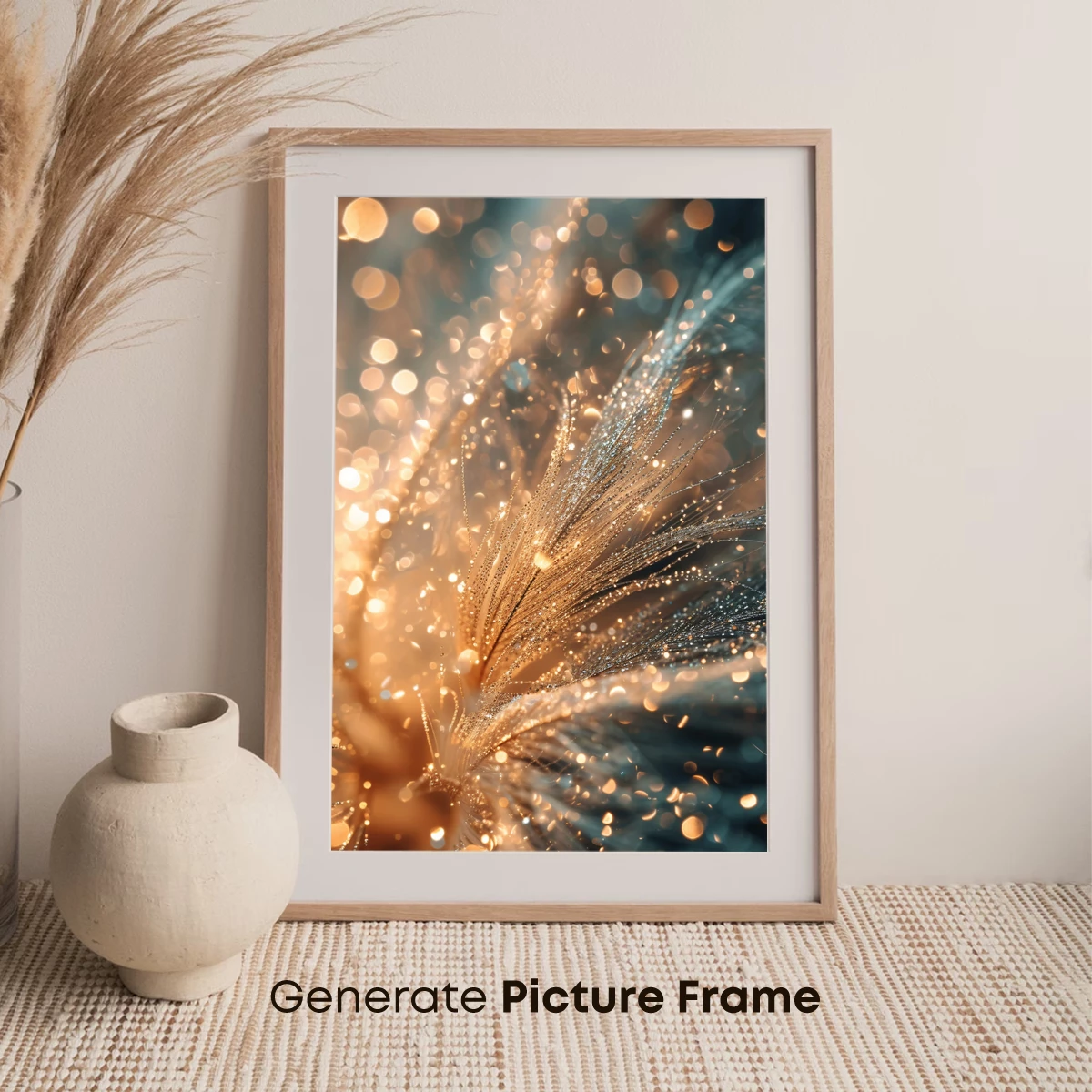 Golden Feather Bokeh Elegance - Image 7