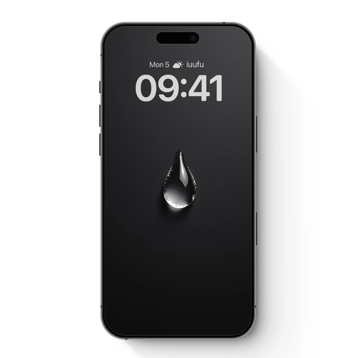 Eternal Droplet: Minimalist Black Waterdrop Art Eternal Droplet: Minimalist Black Waterdrop Art