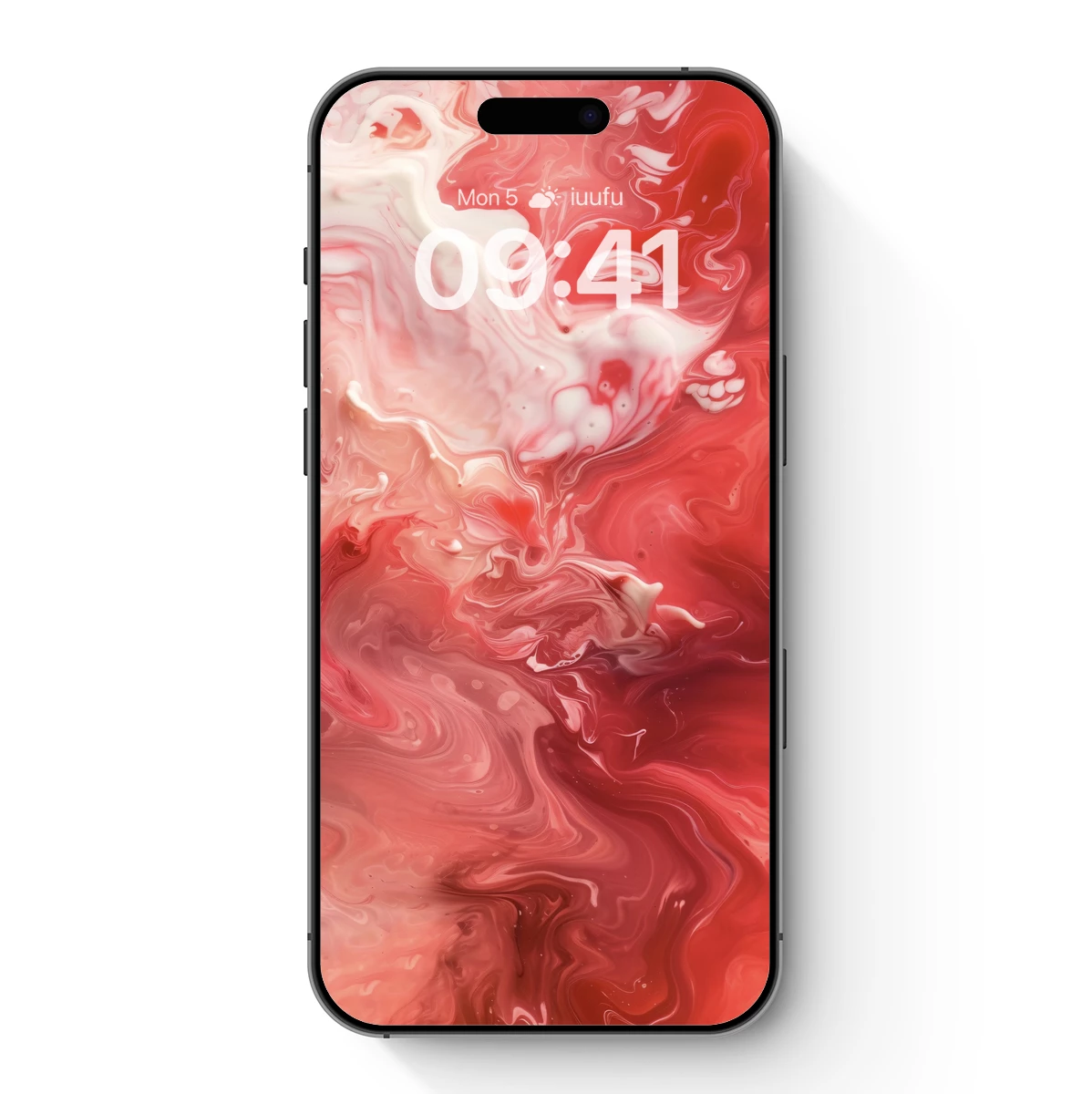 Crimson Swirl Symphony: Abstract Fluid Art