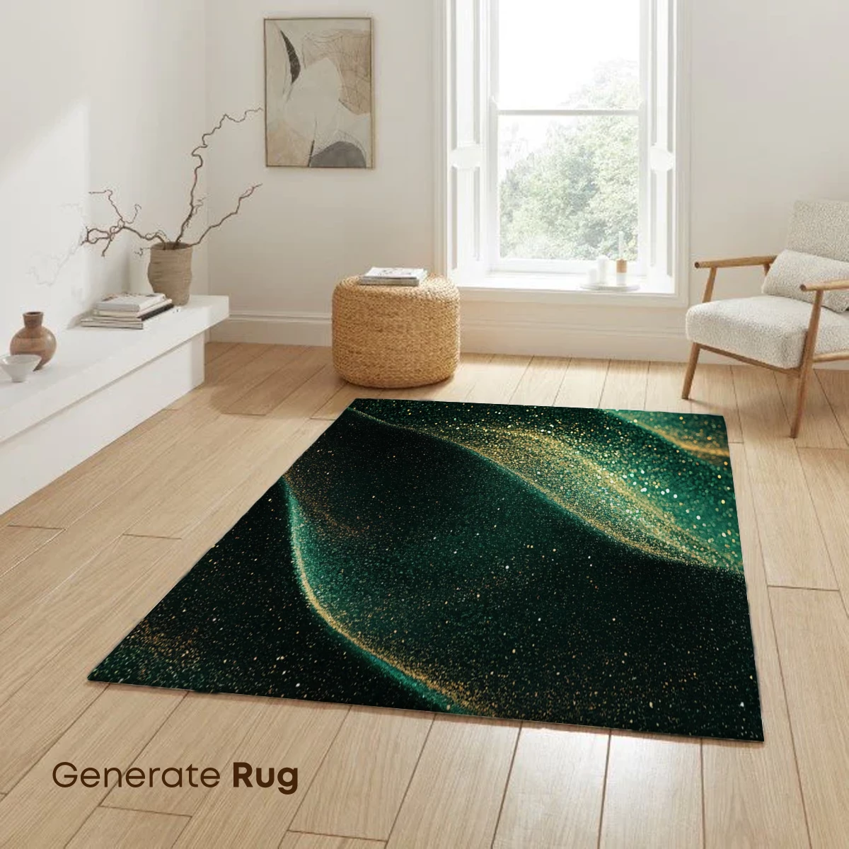Glittering Emerald Waves: A Symphony of Light and Texture - Image 6