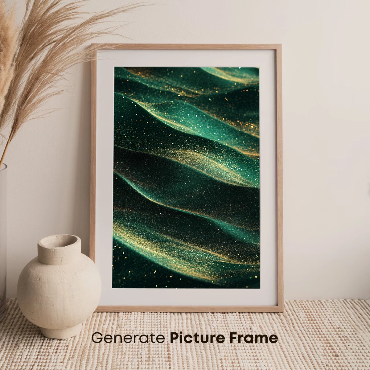 Glittering Emerald Waves: A Symphony of Light and Texture - Image 7