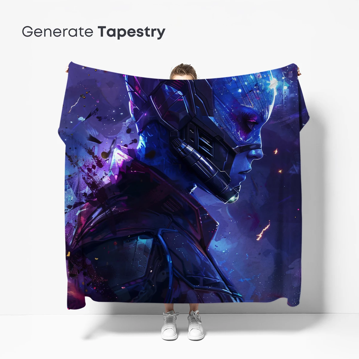 Cybernetic Visionary: Futuristic Helmet in Neon Splendor - Image 5