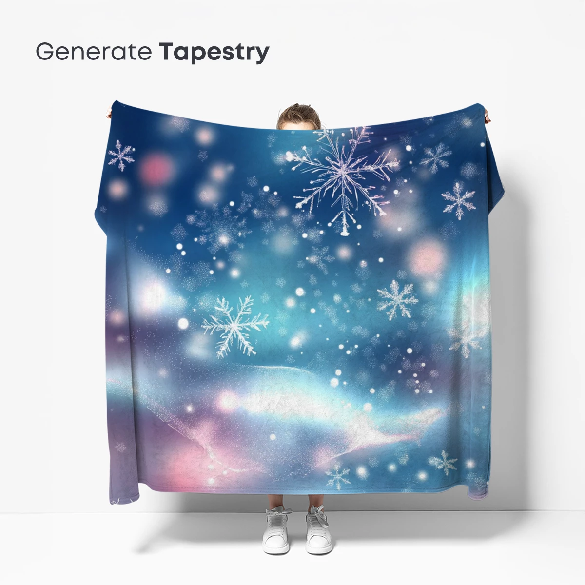 Frosty Dreamscapes: Snowflakes in Ethereal Blues - Image 5
