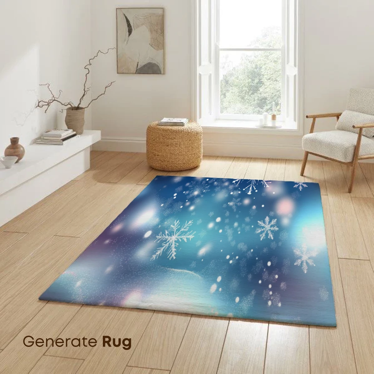 Frosty Dreamscapes: Snowflakes in Ethereal Blues - Image 6