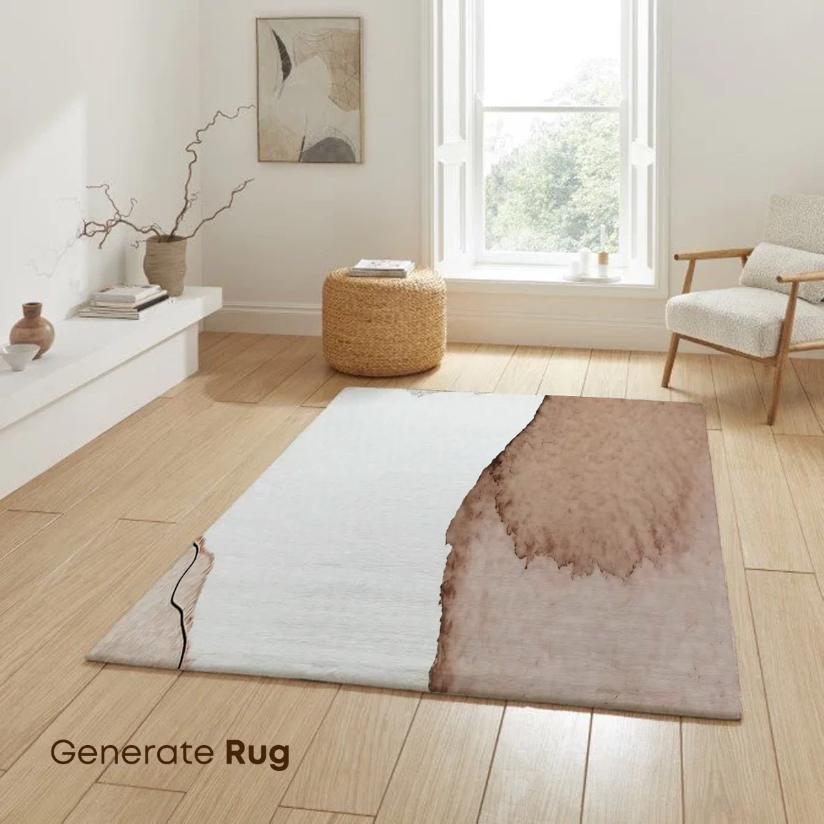 Abstract Watercolor Fusion: Earthy Tones and Flowing Lines - Image 6