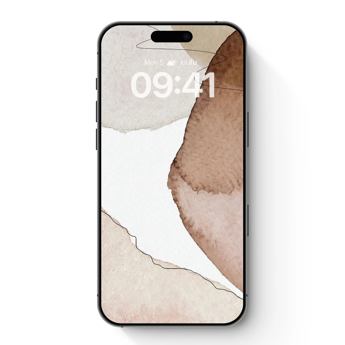 Abstract Watercolor Fusion: Earthy Tones and Flowing Lines