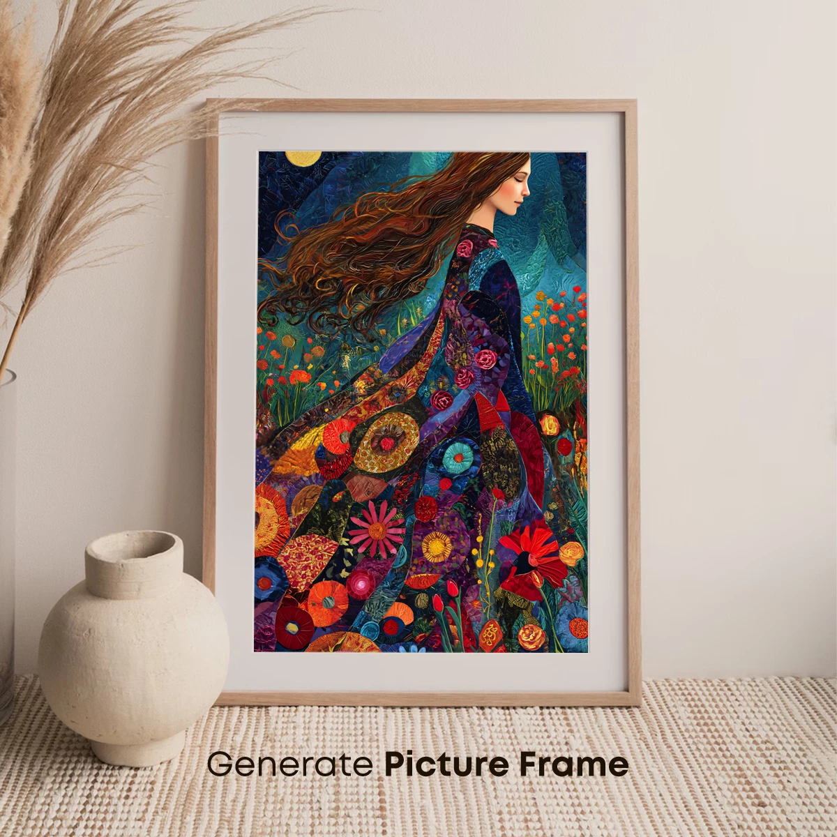 Floral Odyssey: A Quilted Dreamscape - Image 7
