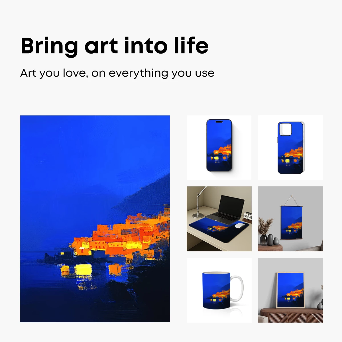 Luminous Coastal Village at Twilight - Image 2