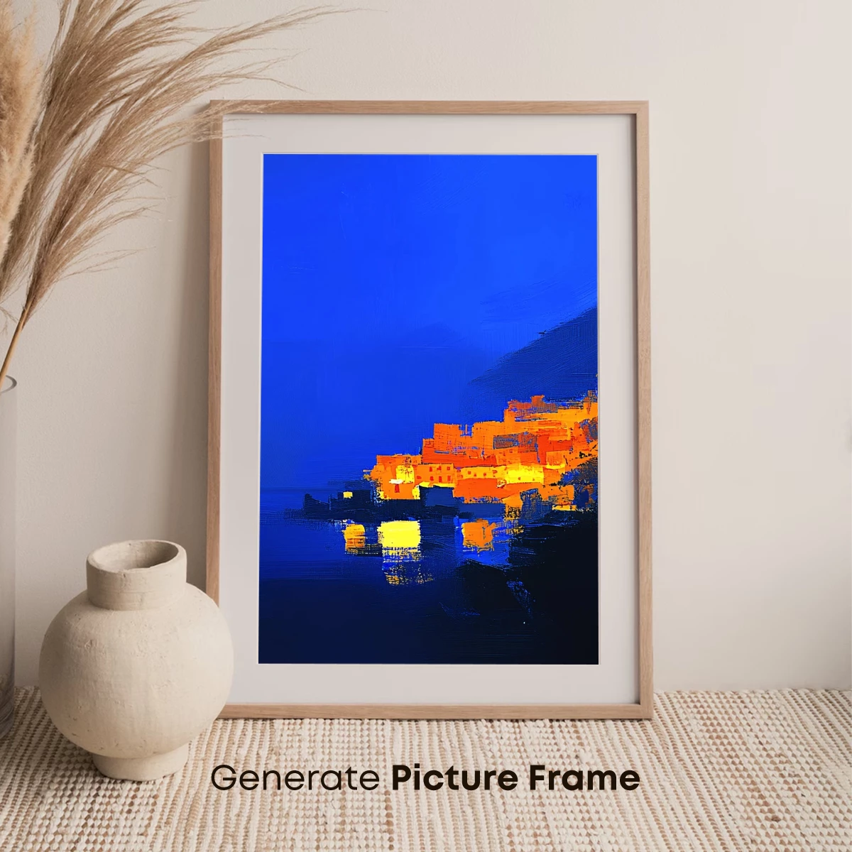 Luminous Coastal Village at Twilight - Image 7