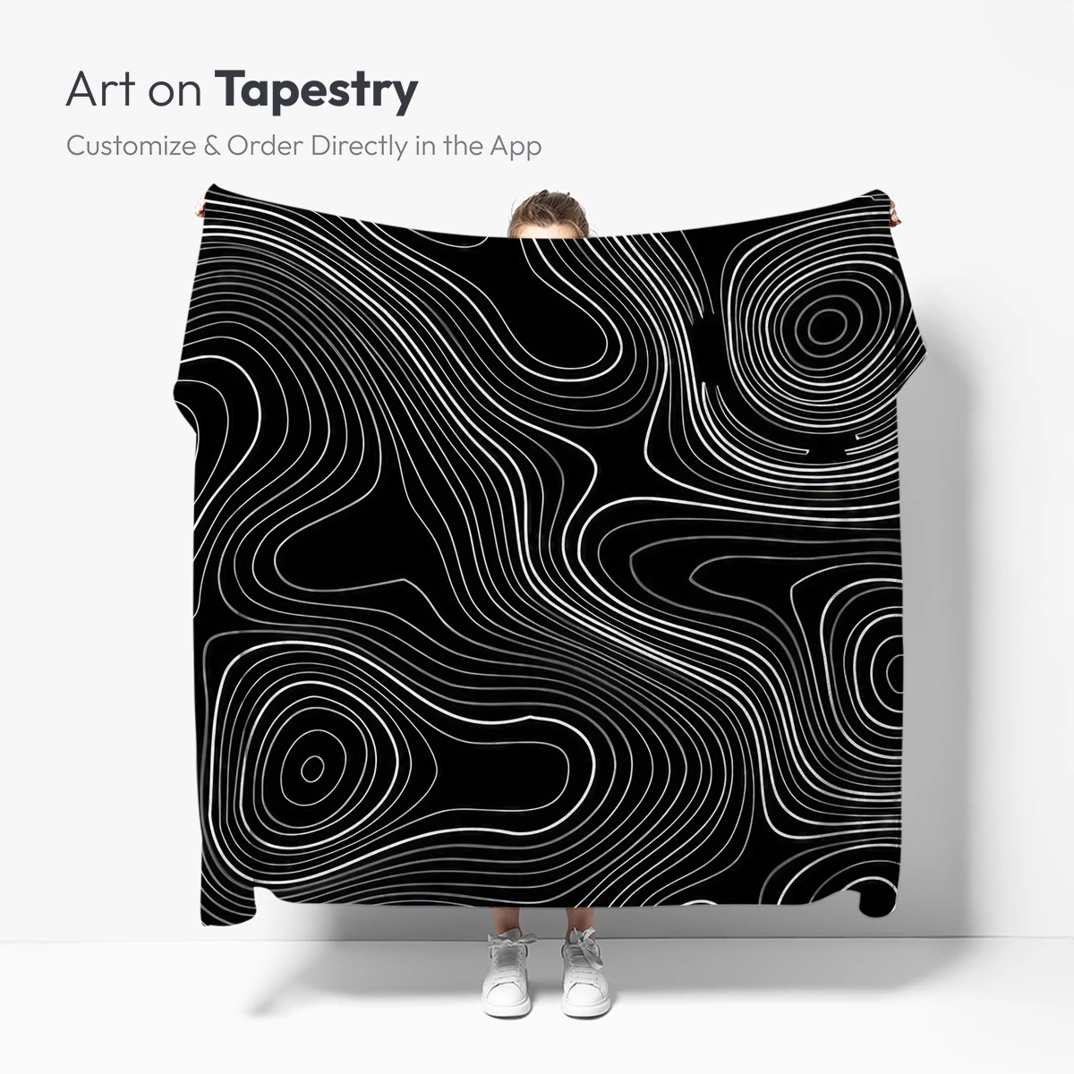 Contour Whispers: Elegance in Topographic Lines - Image 5