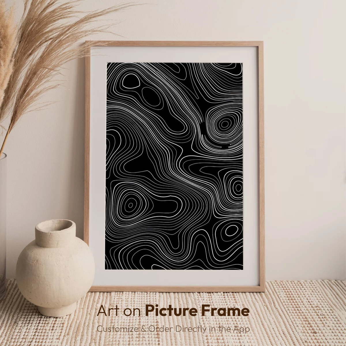 Contour Whispers: Elegance in Topographic Lines - Image 7