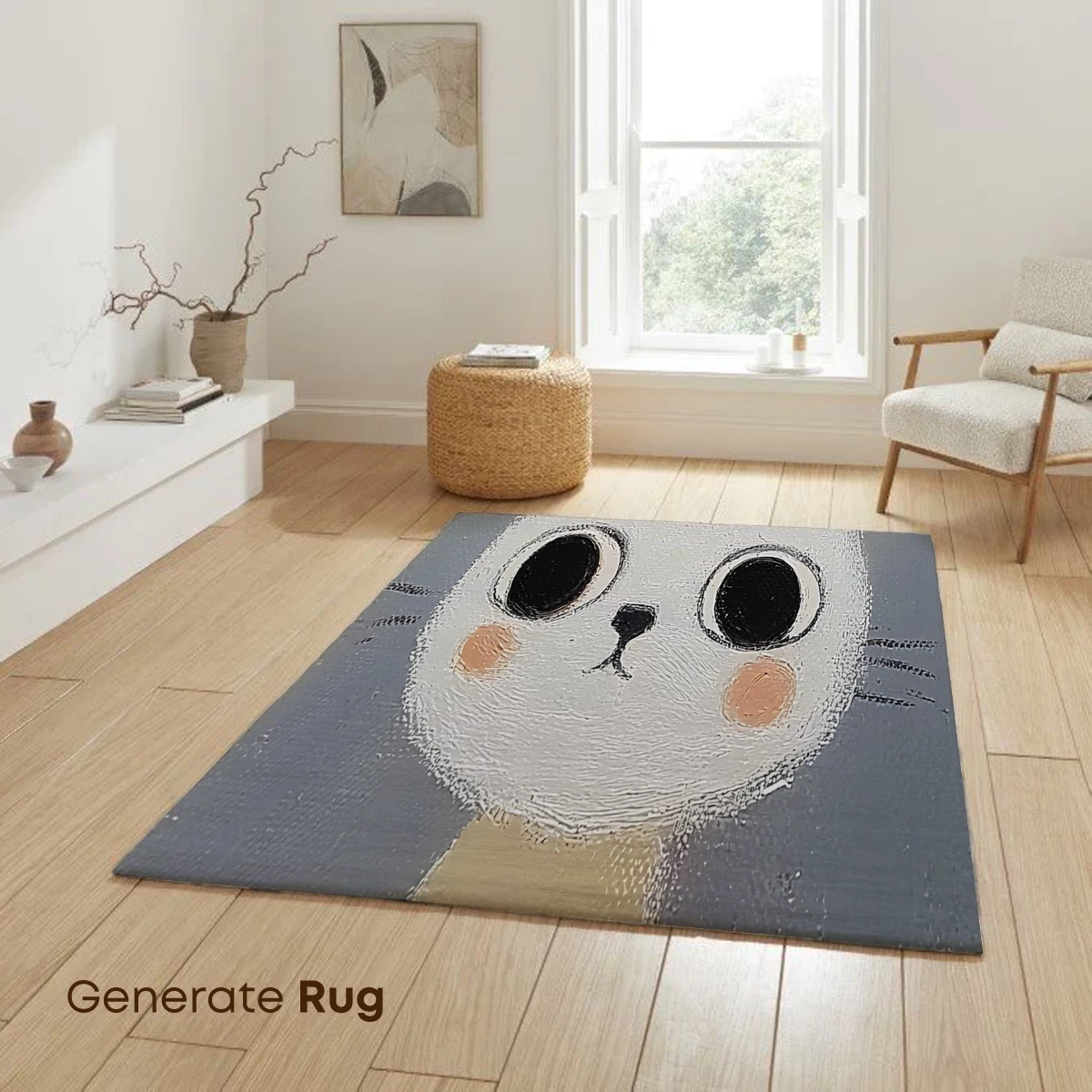 Charming Cat with Golden Buns: Whimsical Artistry - Image 6