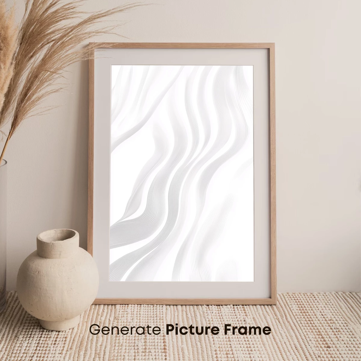Elegant Flow: Abstract Wavy Lines in Monochrome - Image 7