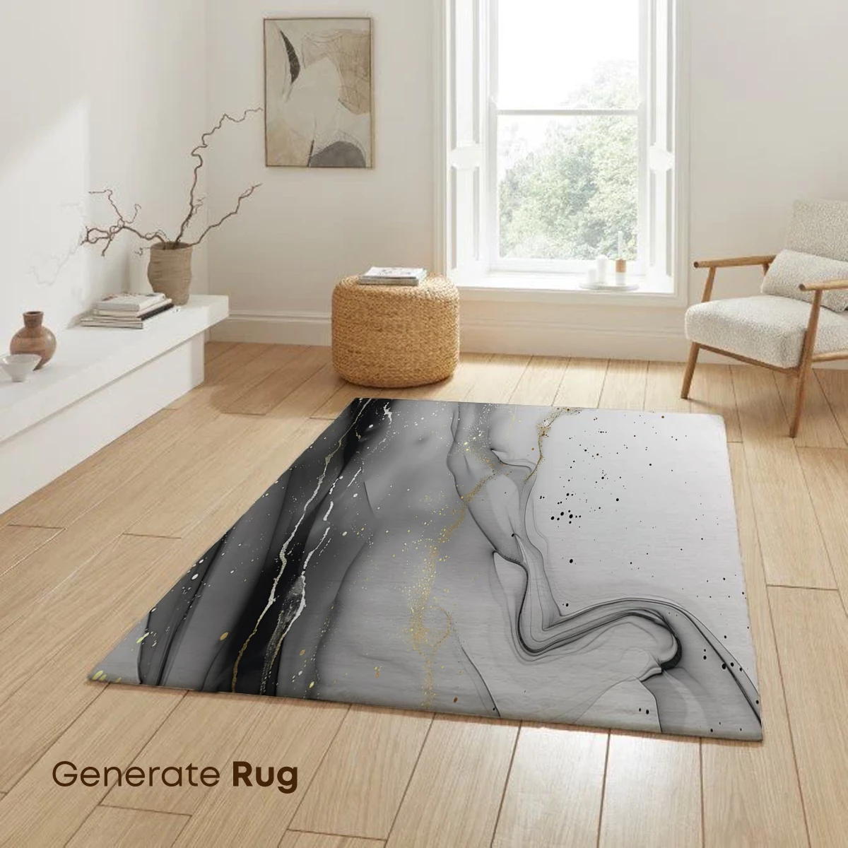 Elegant Gray Flow: Abstract Marble Artistry - Image 6