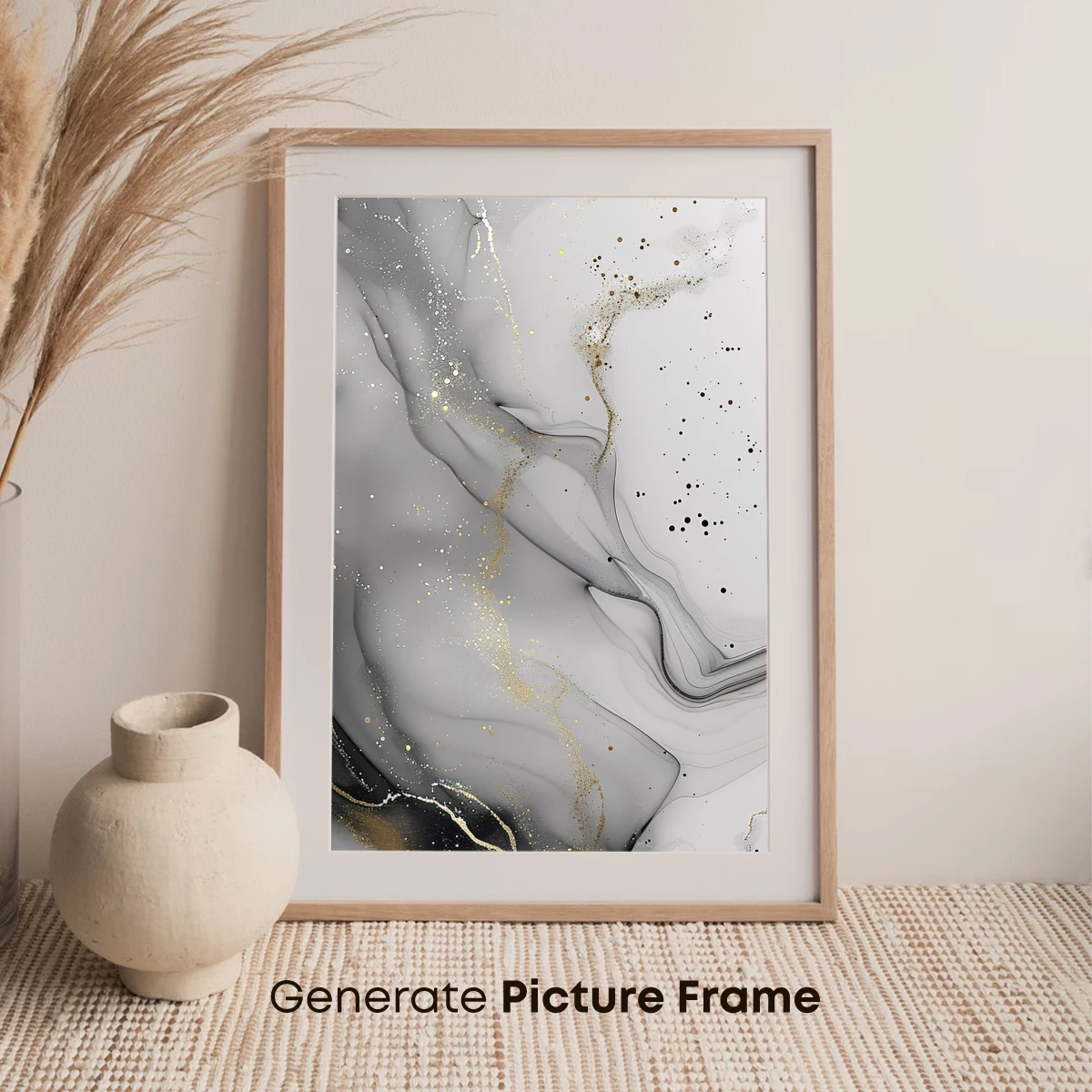 Elegant Gray Flow: Abstract Marble Artistry - Image 7