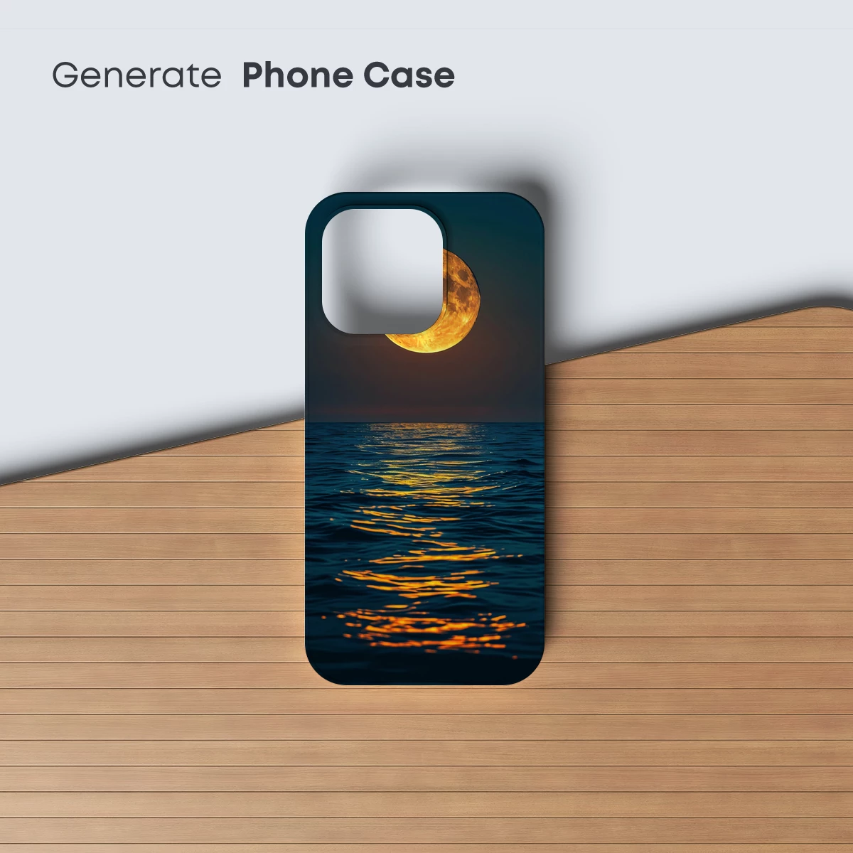 Golden Moon Over Serene Seas - Image 3