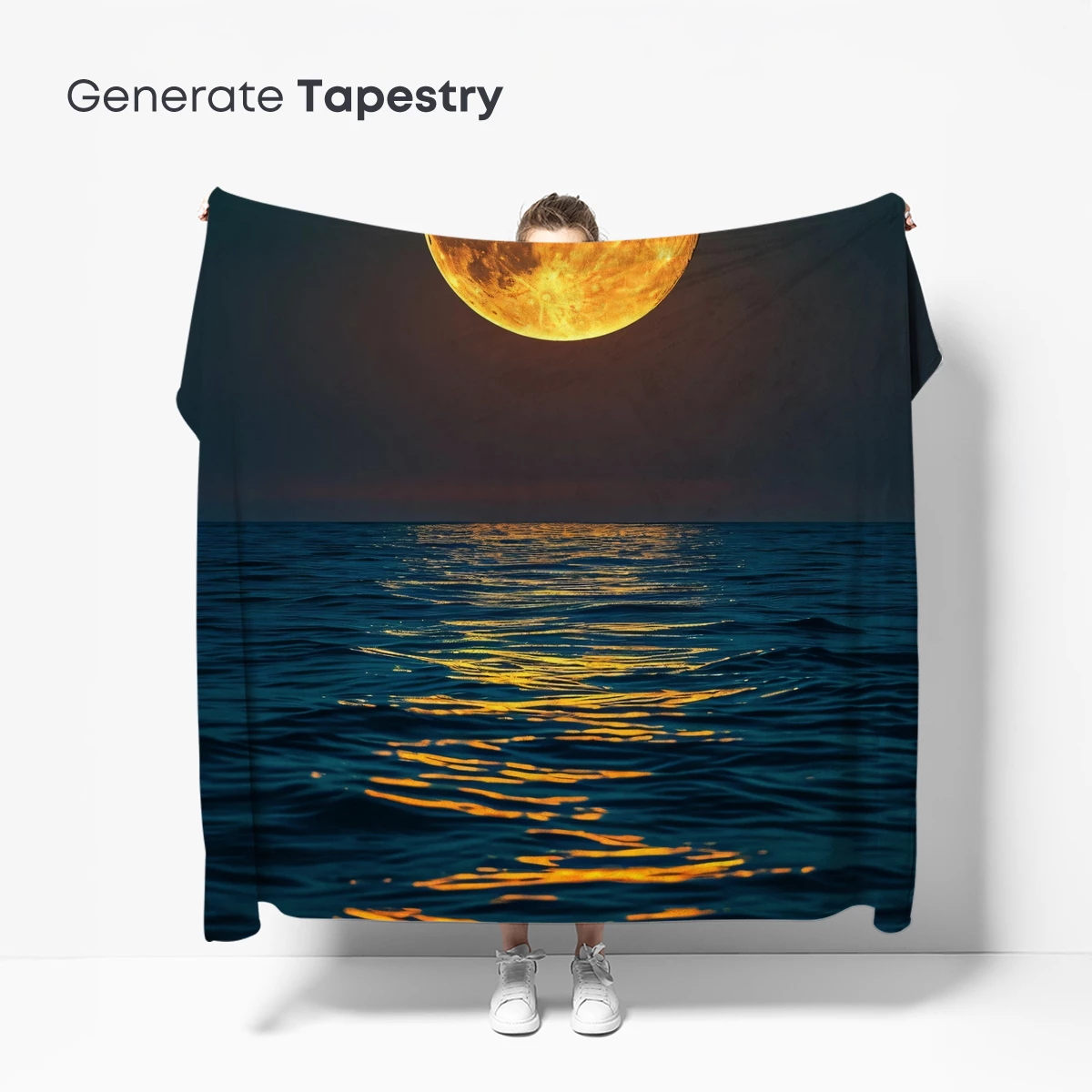 Golden Moon Over Serene Seas - Image 5