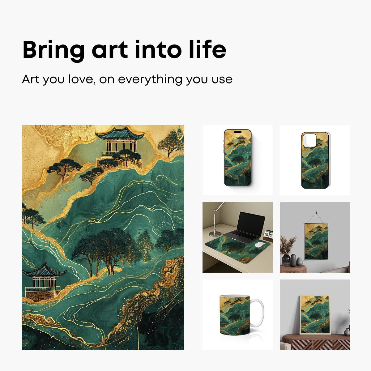 Golden Pavilion in Dreamy Jade Mountains - Image 2