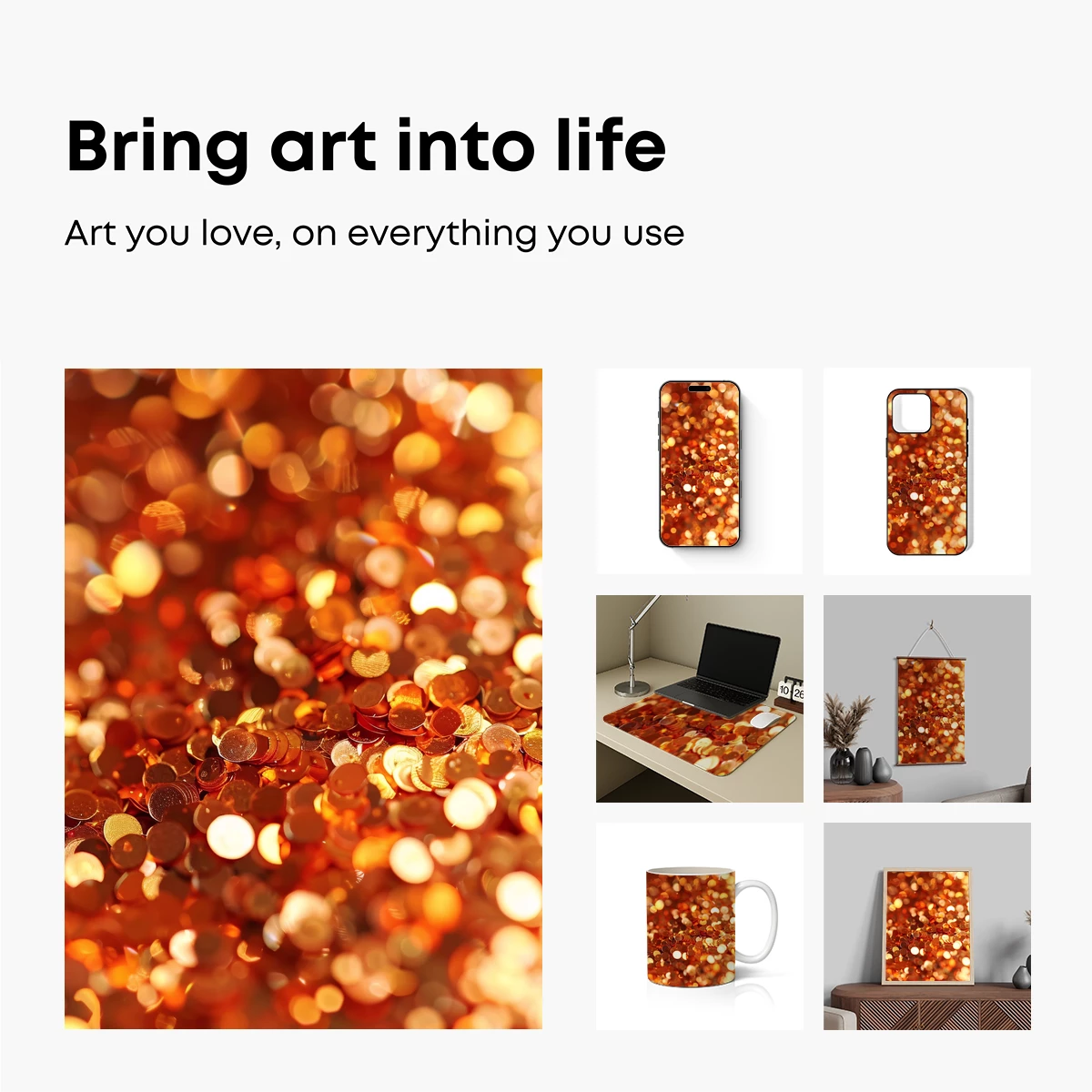 Golden Bokeh Brilliance: A Cascade of Shimmering Light - Image 2