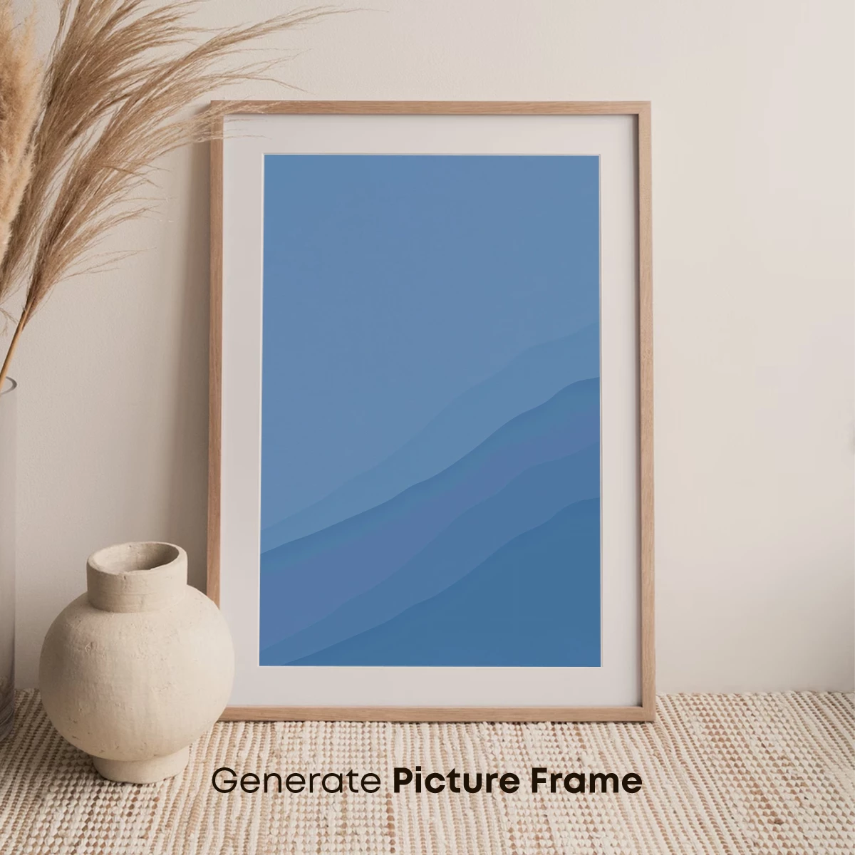 Blue Horizon Layers: A Minimalist Mountain Symphony - Image 7