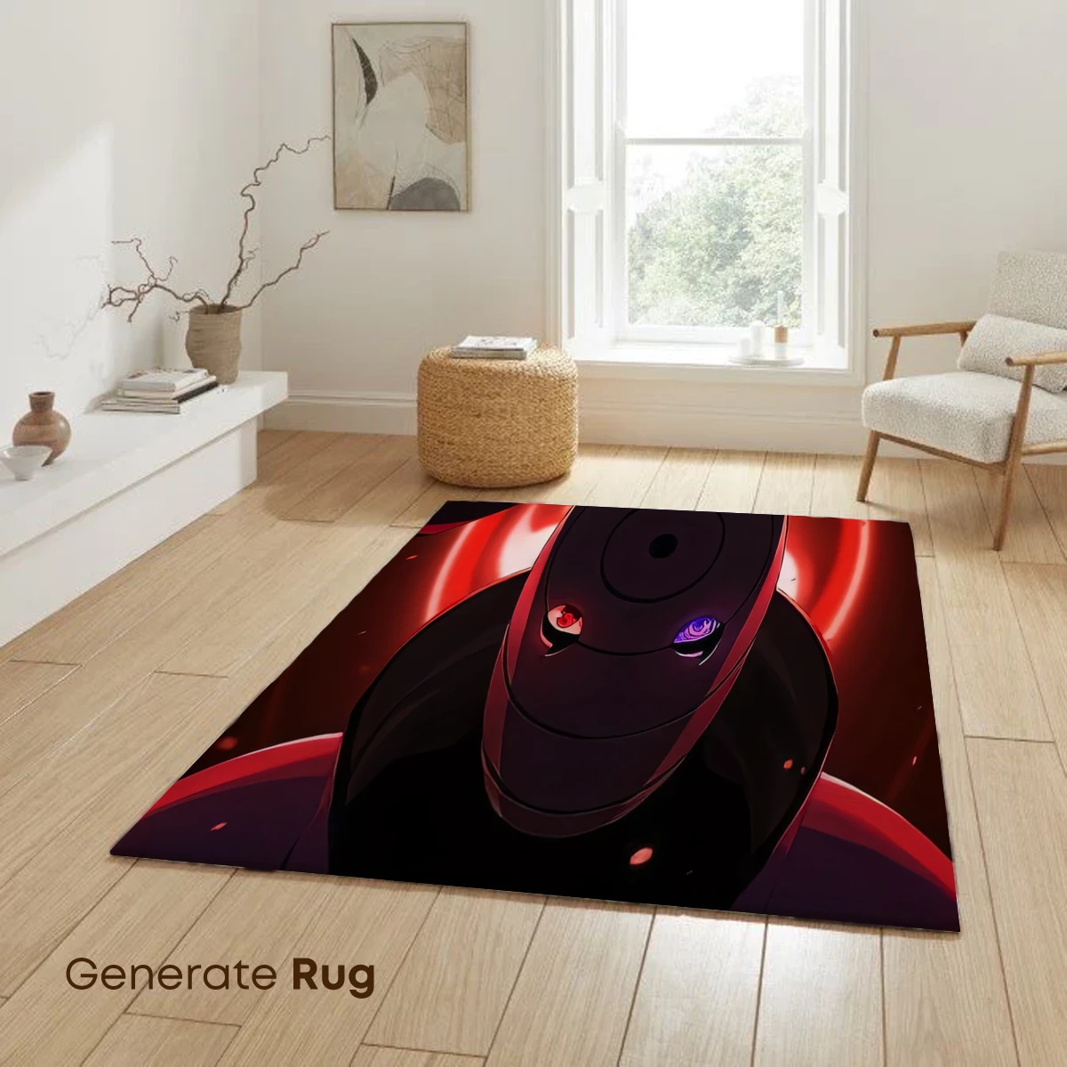 Eternal Sharingan: Mystic Warrior in Crimson Aura - Image 6