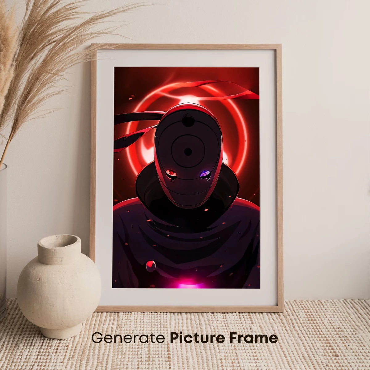 Eternal Sharingan: Mystic Warrior in Crimson Aura - Image 7