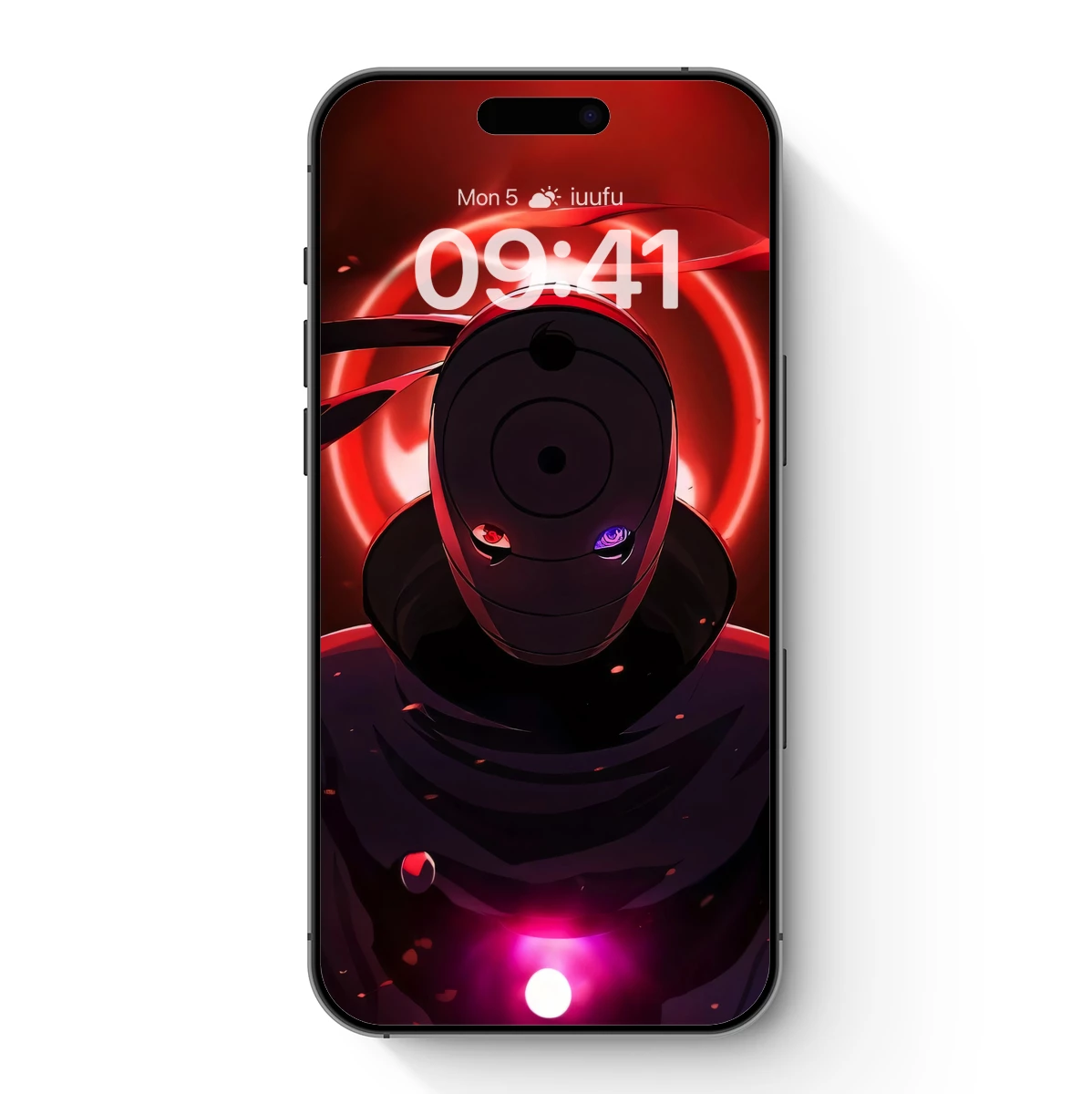 Eternal Sharingan: Mystic Warrior in Crimson Aura