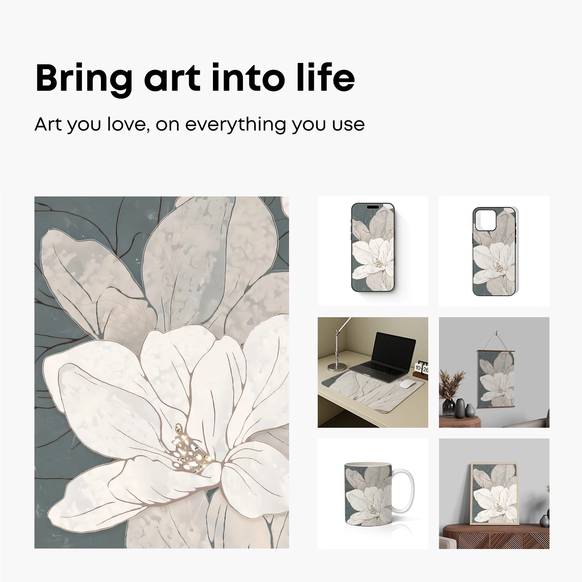 Elegant Magnolia in Monochrome Elegance - Image 2