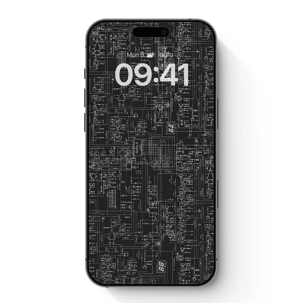 Circuit Symphony: Digital Art in Black and White